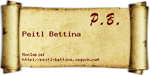 Peitl Bettina névjegykártya